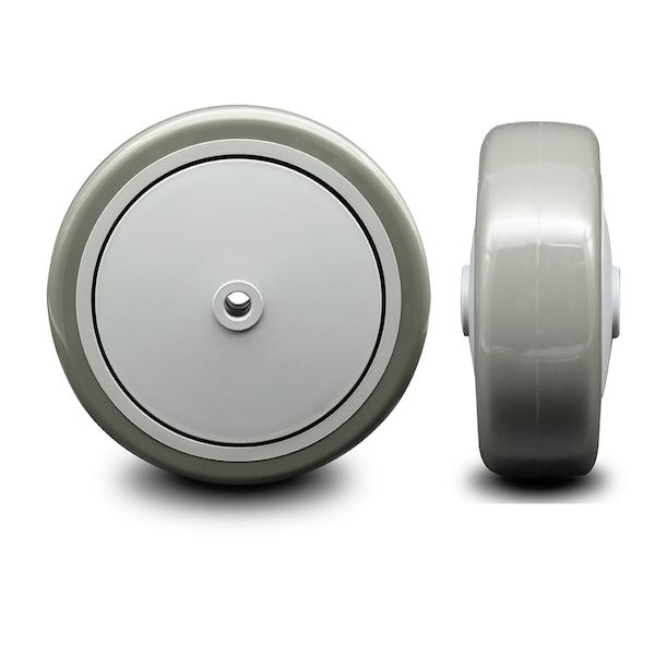 SCC - 6" Gray Poly on Polyolefin Wheel Only - 3/8" Bore - 350 lbs Capacity